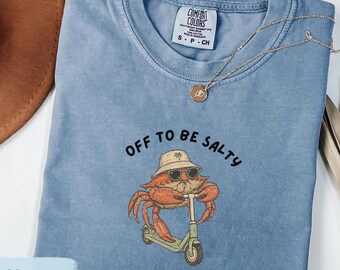 Comfort Colors® Salty Babe Shirt, Summer Salty Shirt, Trendy Oversized Summer Tee, Funny Beach TShirt, Summer Vacation Tee-Shirt Ocean