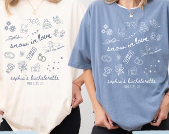 Snow in Love Bachelorette Shirts
