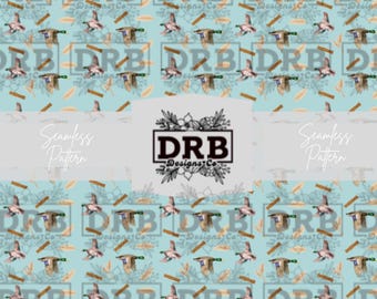 Mallard Duck Hunting Pattern - PNG Digital Download - 300dpi File Seamless Pattern
