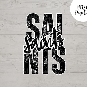 Saints Team Mascot School Spirit PNG Digital Download Sublimation Printable