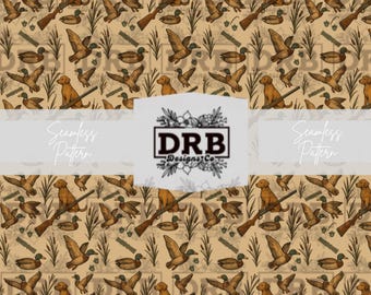 Mallard Duck Hunting Pattern - PNG Digital Download - 300dpi File Seamless Pattern