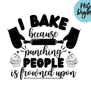 Cucino perché dare pugni alle persone è malvisto PNG (stampabile digitale)