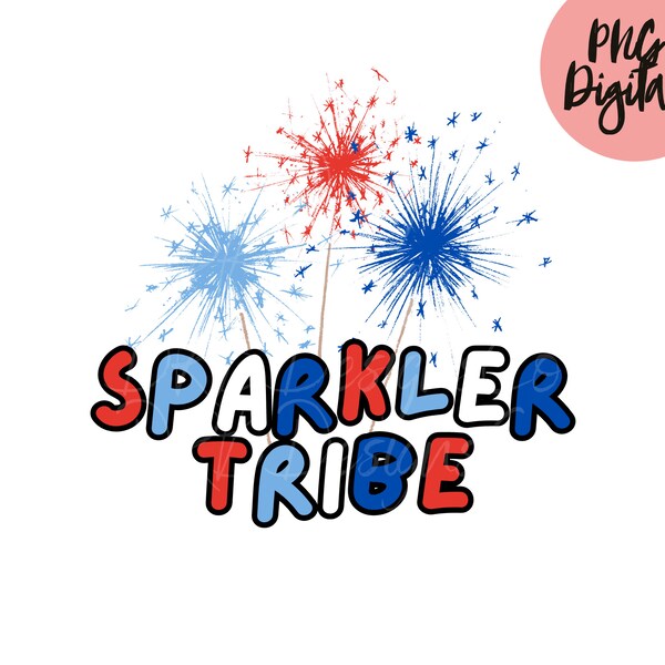 Sparkler Tribe PNG USA 4th of July PNG Kids Sublimation Digital Download