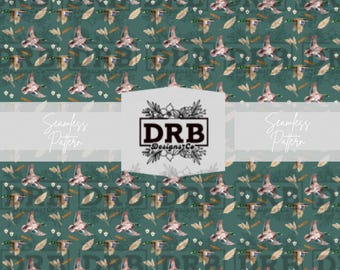 Mallard Duck Hunting Pattern - PNG Digital Download - 300dpi File Seamless Pattern