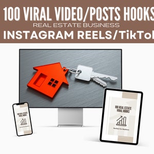 Instagram Reels Template, Video Hooks, Posts Hooks, Tiktok Templates, Real Estate Social Media Templates, Marketing for Instagram