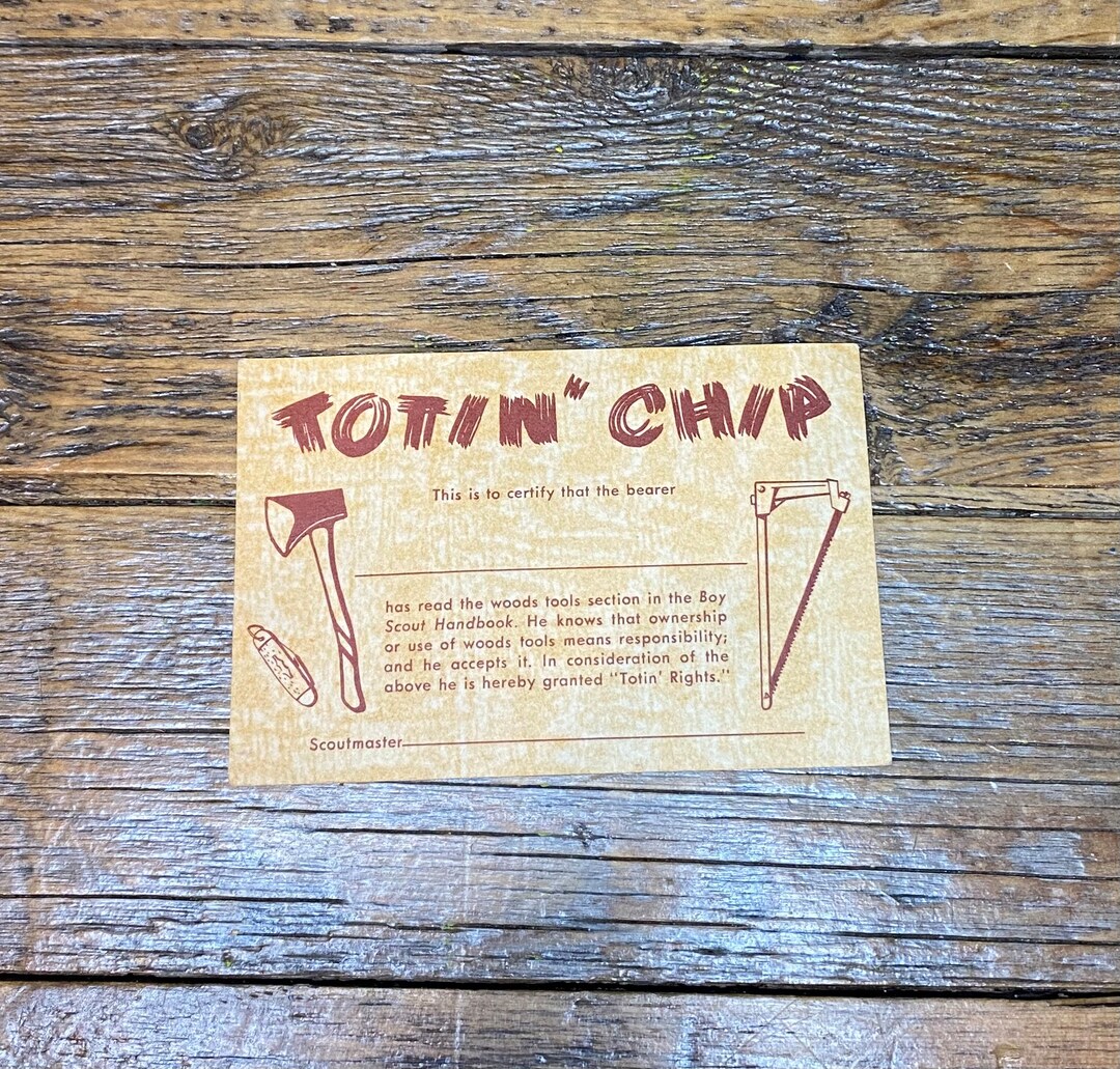 Vintage Totin' Chip Boy Scouts Collectible Memorabilia Etsy