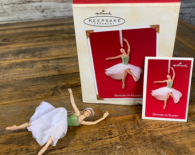 Vintage Hallmark 2003 Porcelain Dancer in Flight Ballerina Keepsake