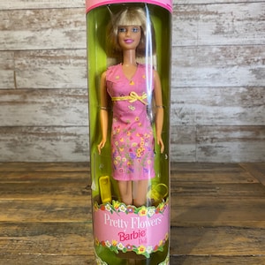 Vintage 1999 Pretty Flowers Barbie Doll - Mattel 24652