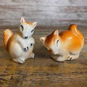 Set of 2 Vintage Squirrel Salt and Pepper Shakers