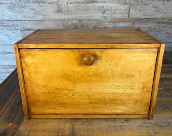 Vintage Rustic Wooden Bread Box