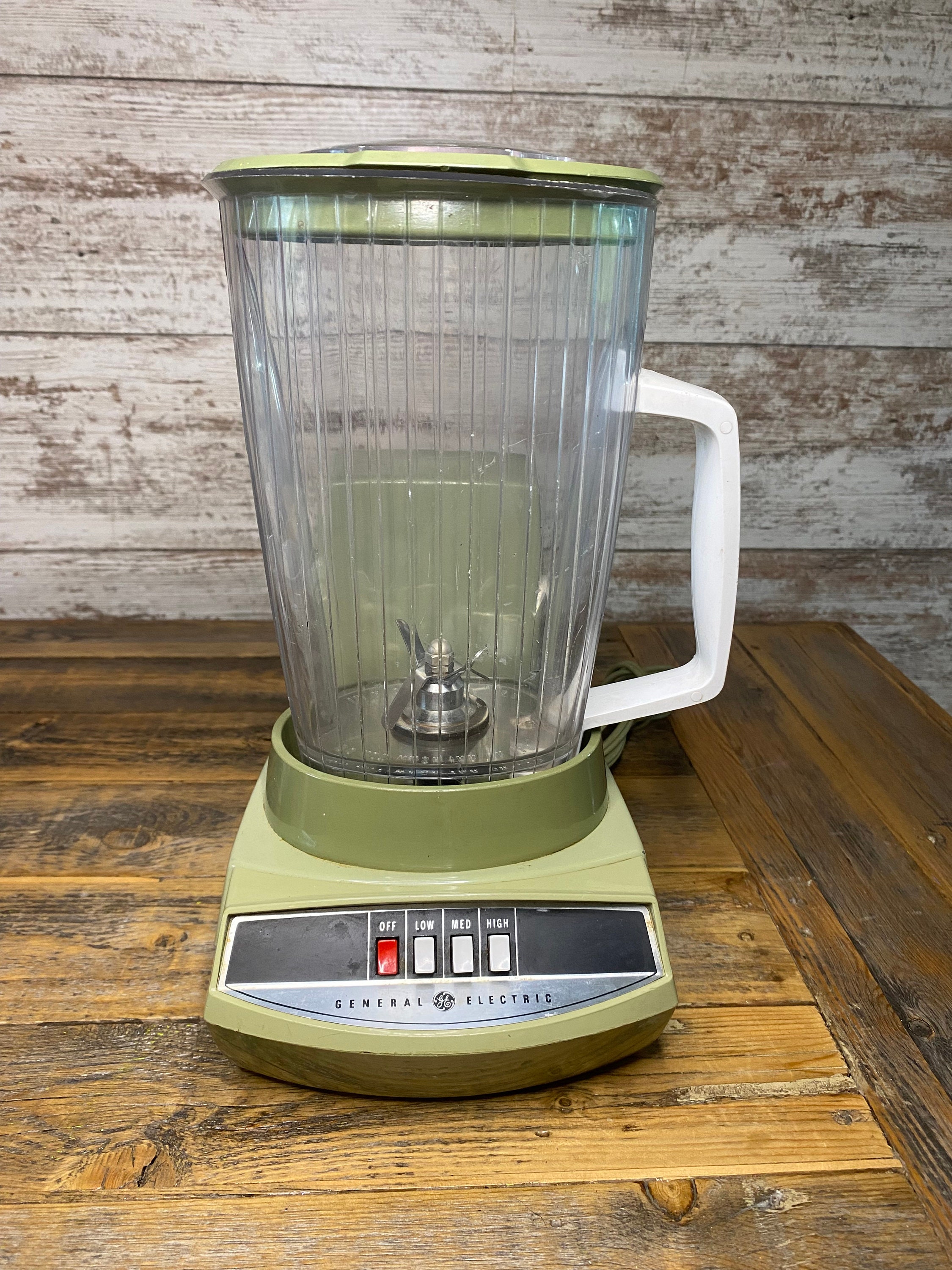 Vintage General Electric BL10 3-speed Blender Olive Green Avocado