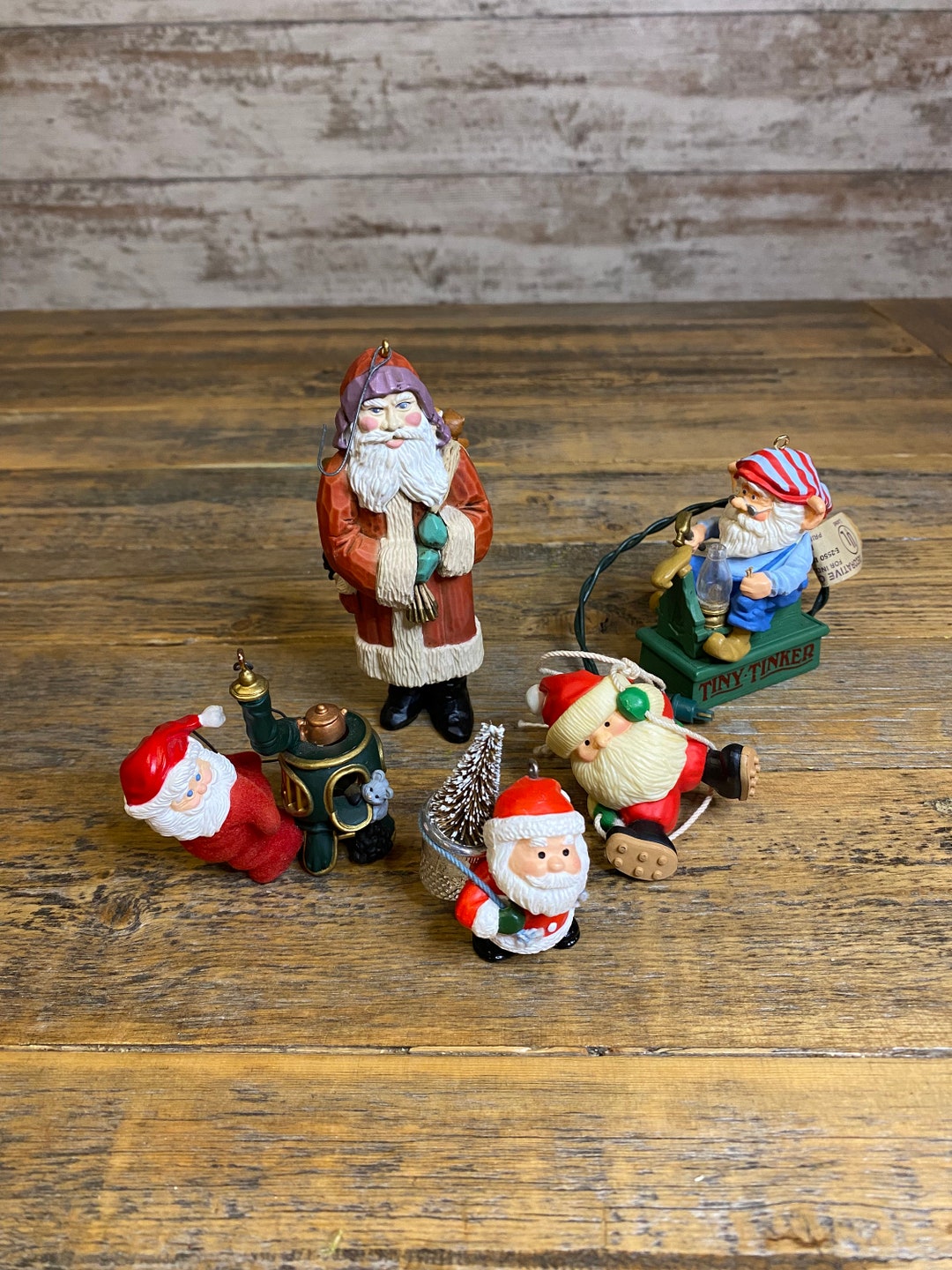 Set of 5 Vintage Santa Claus Christmas Ornaments -hallmark Old World ...