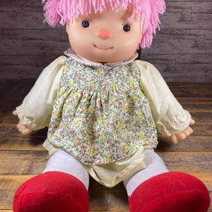 Boneca de sorvete vintage grande Komfy Kid de 23” com cabelo rosa