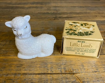 Vintage Avon 1970s Little Lamb Sweet Honesty Cologne Perfume - Full