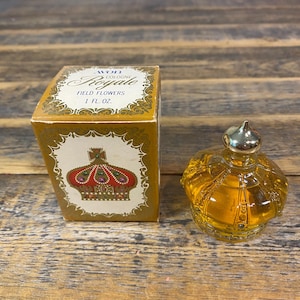 Vintage Avon Cologne Royale Crown Bottle Field Flowers Perfume - 1 fl oz *New*
