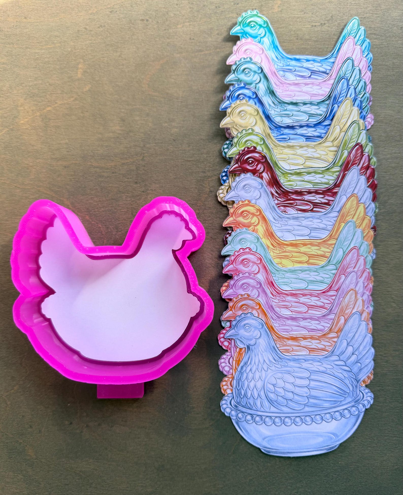 Hen on Nest Freshie Mold With Cardstock Inserts | Vintage Glass Chicken ...