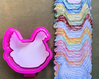 Hen on Nest Freshie Mold with Cardstock Inserts | Vintage Glass Chicken Car Freshie