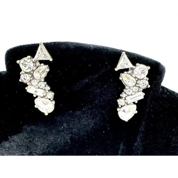 BaubleBar Rhinestone Statement Earrings Cluster S… - image 1