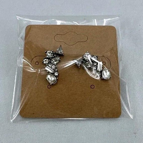 BaubleBar Rhinestone Statement Earrings Cluster S… - image 5