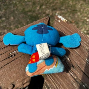 Disney Stitch Surfer Plush Small Blue 2002 McDonald's Lilo & Stitch Toy image 2