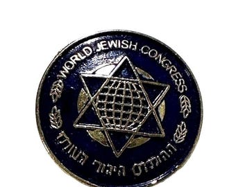 世界ユダヤ人会議ピンバッジ ダビデの星ラペルピン 宗教
