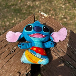 Disney Stitch Surfer Plush Small Blue 2002 McDonald's Lilo & Stitch Toy image 1