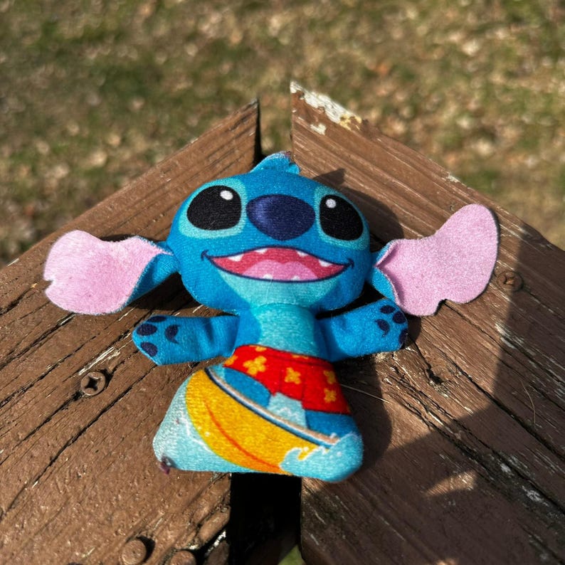 Disney Stitch Surfer Plush Small Blue 2002 McDonald's Lilo & Stitch Toy image 1
