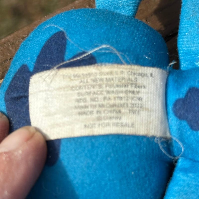 Disney Stitch Surfer Plush Small Blue 2002 McDonald's Lilo & Stitch Toy image 4