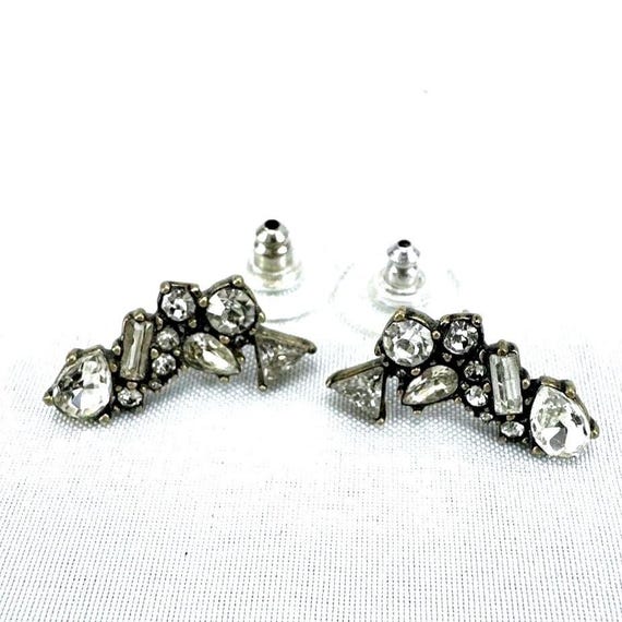 BaubleBar Rhinestone Statement Earrings Cluster S… - image 9