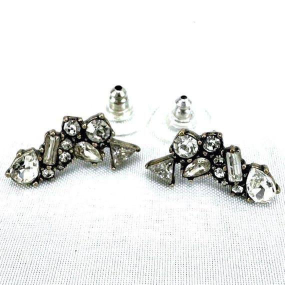 BaubleBar Rhinestone Statement Earrings Cluster S… - image 7