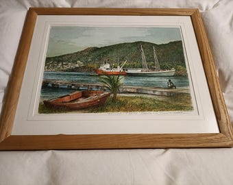 Admiralty Bay Bequia Junge mit Booten
