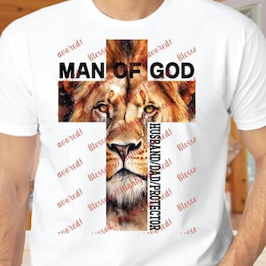 Camiseta cristiana para papá, hombre de Dios, png, regalo cristiano para papá, png, camiseta del día del padre, regalo religioso, cristiano, png, diseño de sublimación, cruz, png