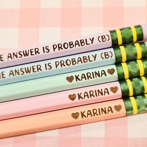 Personalized Pencils Ticonderoga Personalized Pastel Pencil Custom School Supplies Classroom Pencils Back to School Teacher Gift Engraved