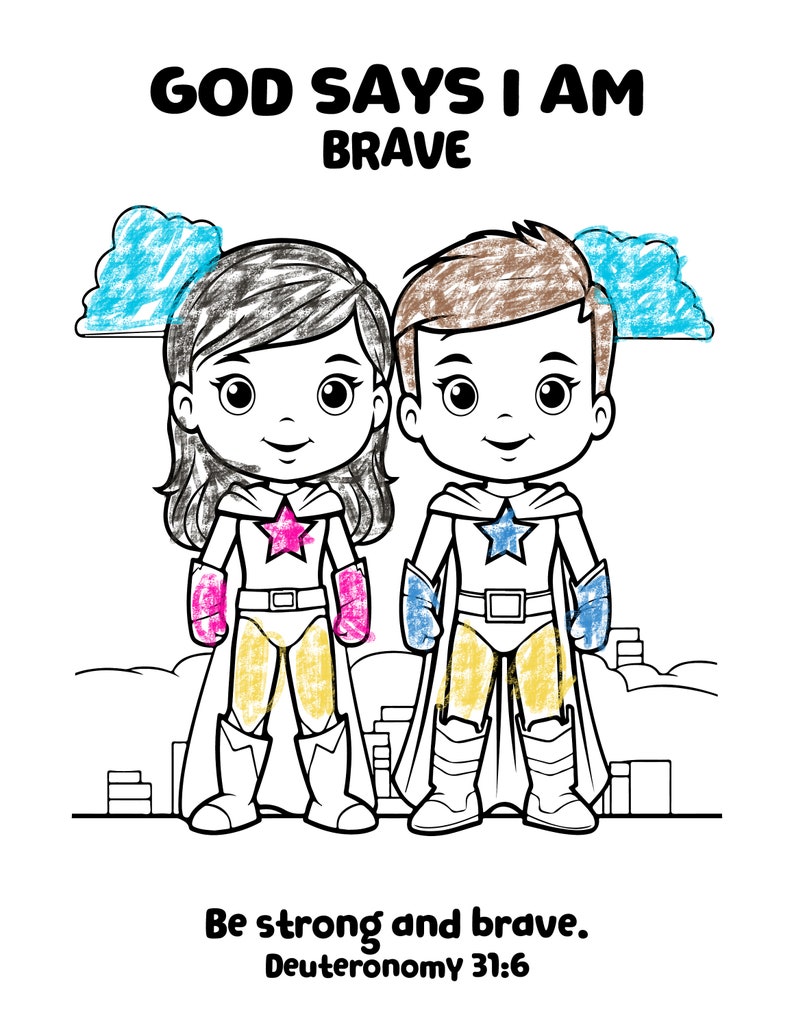 God Says I Am Bible Coloring Pages for Kids Christian Coloring Book ...