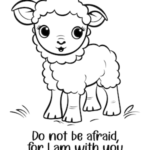 Bible verse coloring pages for kid Christian Farm Animal Coloring book Christian Kid Coloring page Coloring book for Sunday School printable