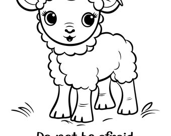Bible verse coloring pages for kid Christian Farm Animal Coloring book Christian Kid Coloring page Coloring book for Sunday School printable
