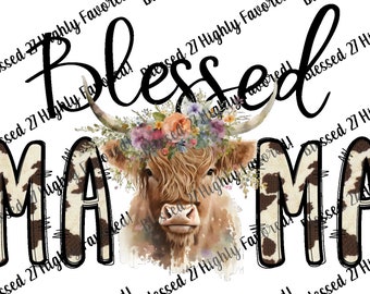 Mothers day png Blessed Mama Png Sublimation Blessed Mama Floral Mothers Day Gift best gift for Mom Christian shirt sublimation blessed mom