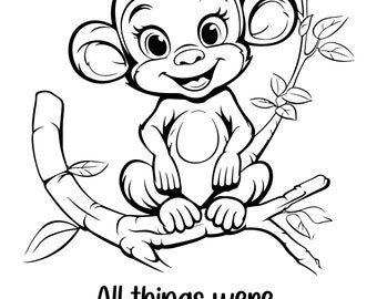 Bible verse coloring pages for kid Christian Safari Animal Coloring book Christian Kid Coloring pages for Sunday School printable coloring