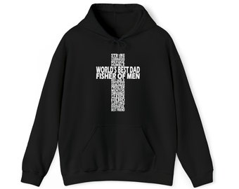 Meilleur papa du monde Meilleur cadeau papa Sweat à capuche homme de Dieu Sweat à capuche papa Homme design chrétien Chemise homme de foi Cadeau chrétien pour papa Sweats à capuche chrétiens