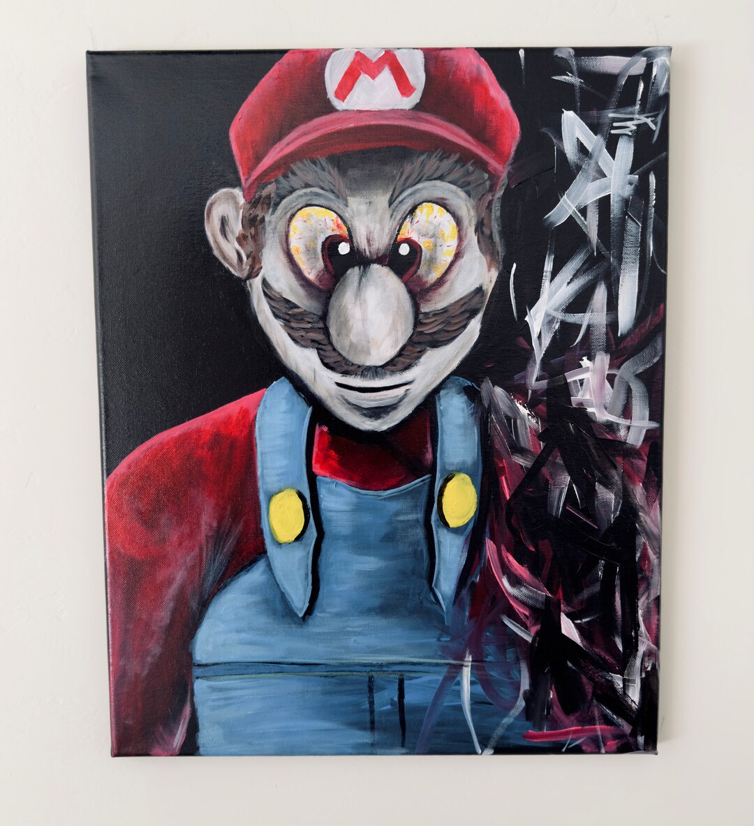Mario Acrylic Painting - Etsy