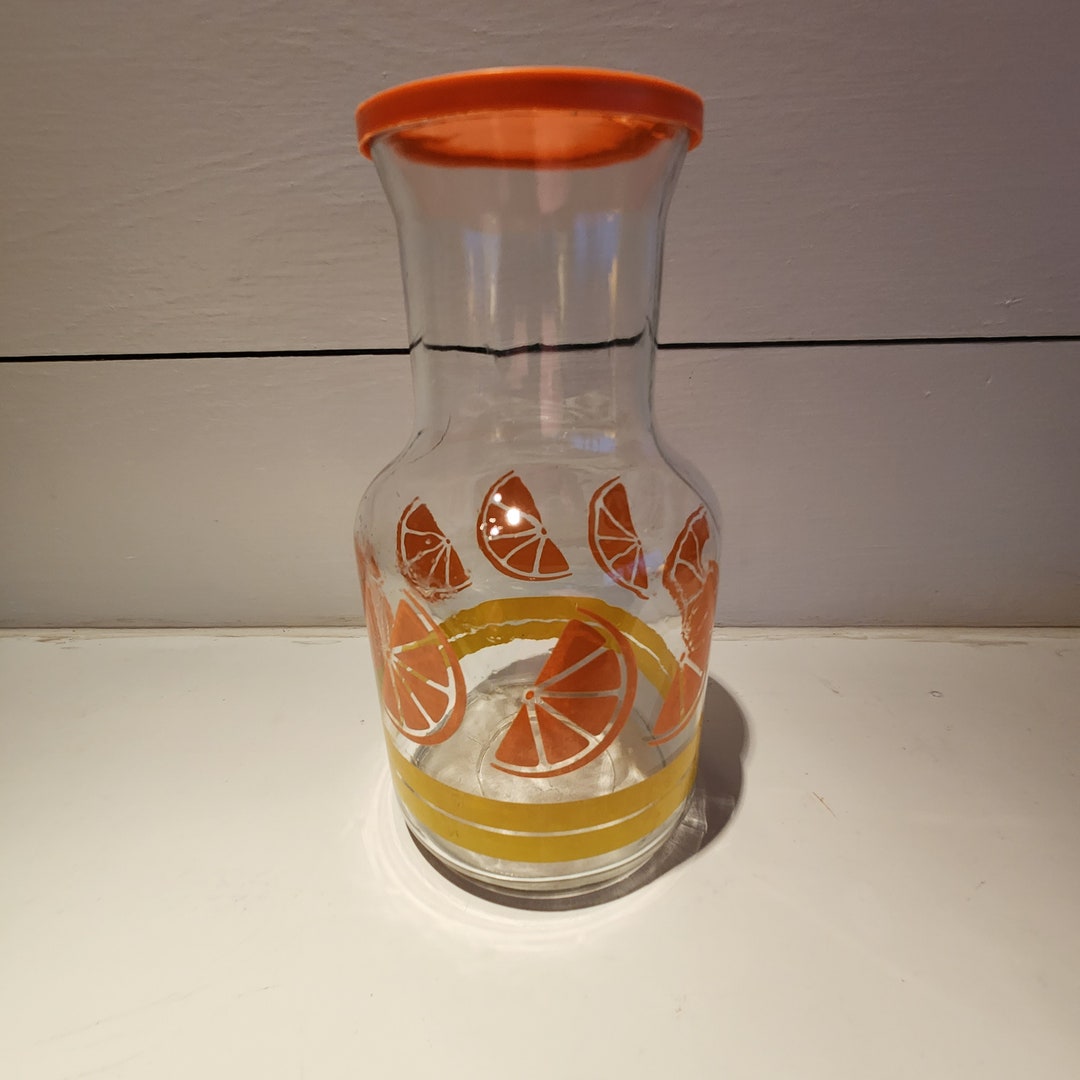 Orange Juice Carafe With Lid Etsy
