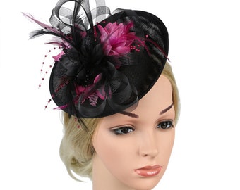 Feathers Fascinator Headband Ascot Wedding Tea Party Races