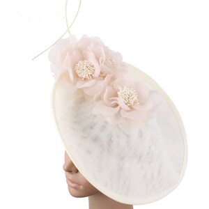 Elegance Kentucky Derby Church Cocktail Hat Fascinator with Feather Flower - Bridal Wedding Royal Ascot Race Day