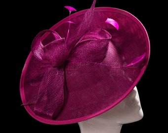 Elegant Fascinator Hat for Women, Kentucky Derby Hat, Wedding Hat,  Tea Party hat, Polo match hat, Feather Fascinator Ascot