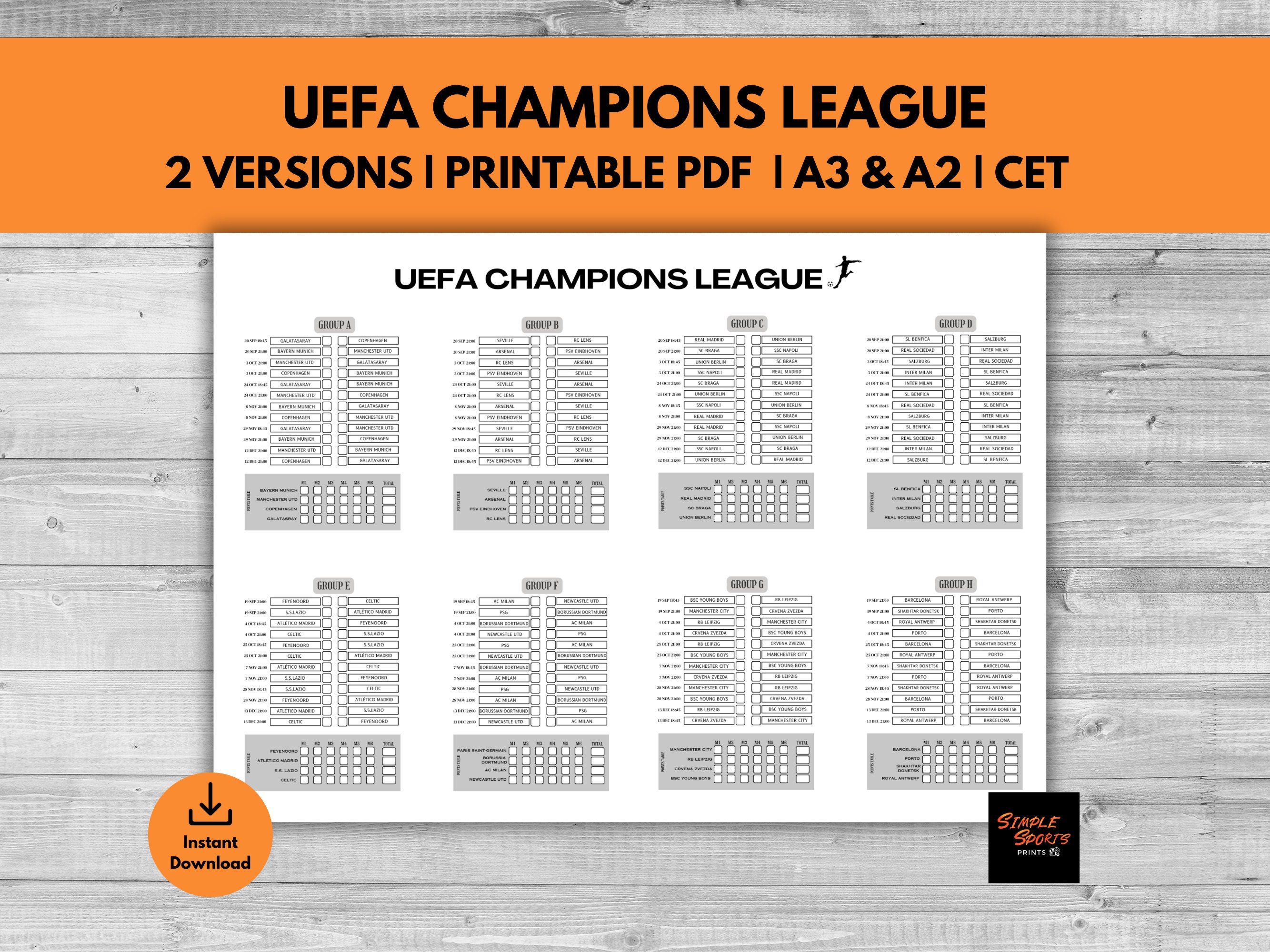 UEFA Champions League 2023/24 Table & Stats