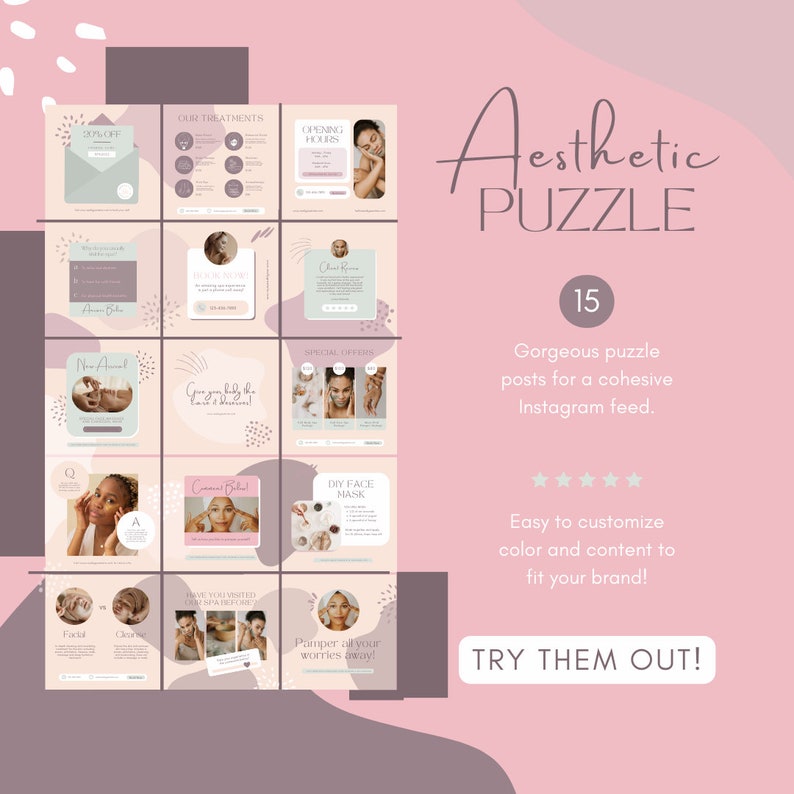 Beauty Canva Template Kit 40 Canva Beauty Templates Skincare Canva