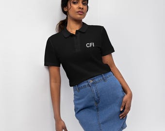 CFI Flight Instructor Women’s pique polo shirt
