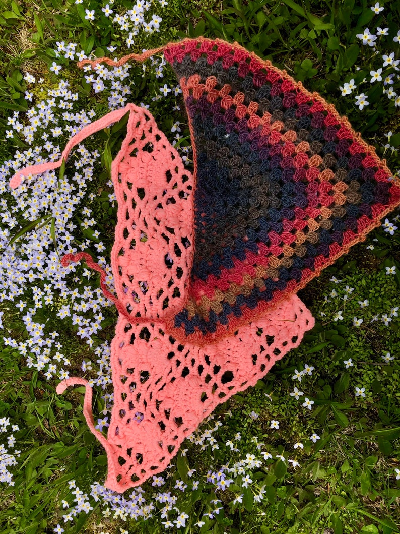 Crochet Bandana Dragonfly Bandana Crochet Accessories Acadia Flower
