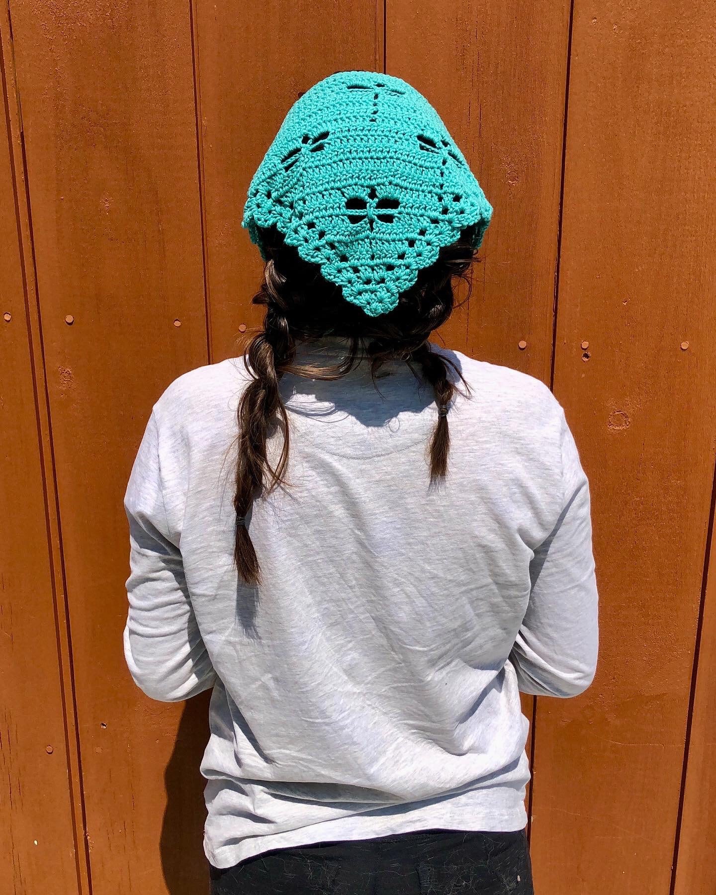 Crochet Bandana Dragonfly Bandana Crochet Accessories Acadia Flower