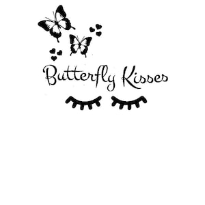 Butterfly Kisses SVG-bestanden voor Cricut, OMtech, 2023 Glowforge SVG Laser Cut-bestanden voor Kerstmis, opstrijkbare, pyjama's, kinderen